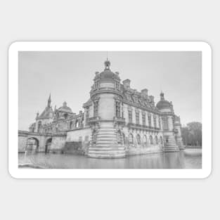 Chateau Chantilly in Black & White Sticker